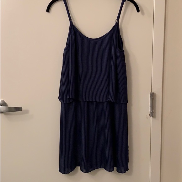 Parker navy accordion mini dress - Picture 4 of 5